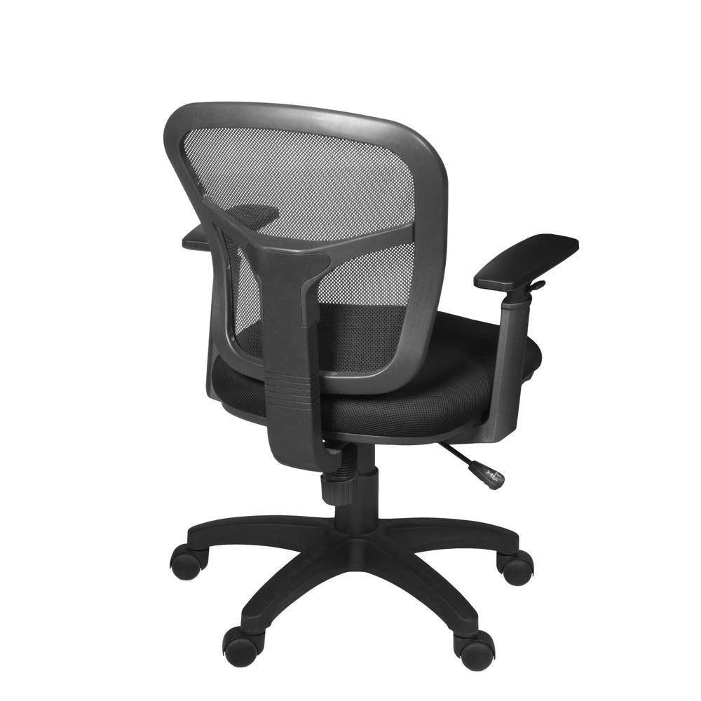 Harrison Swivel Chair with Height Adjustable Arms- Black. Picture 2