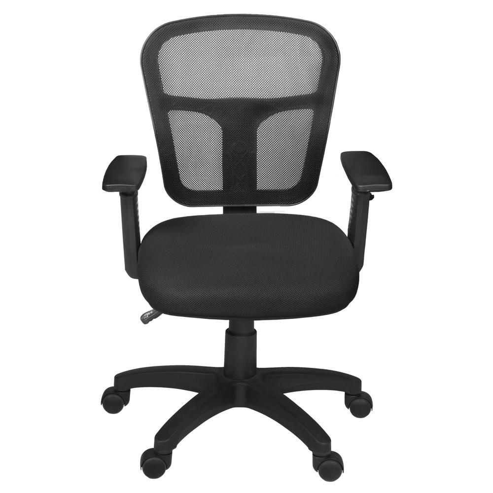 Harrison Swivel Chair with Height Adjustable Arms- Black. Picture 3