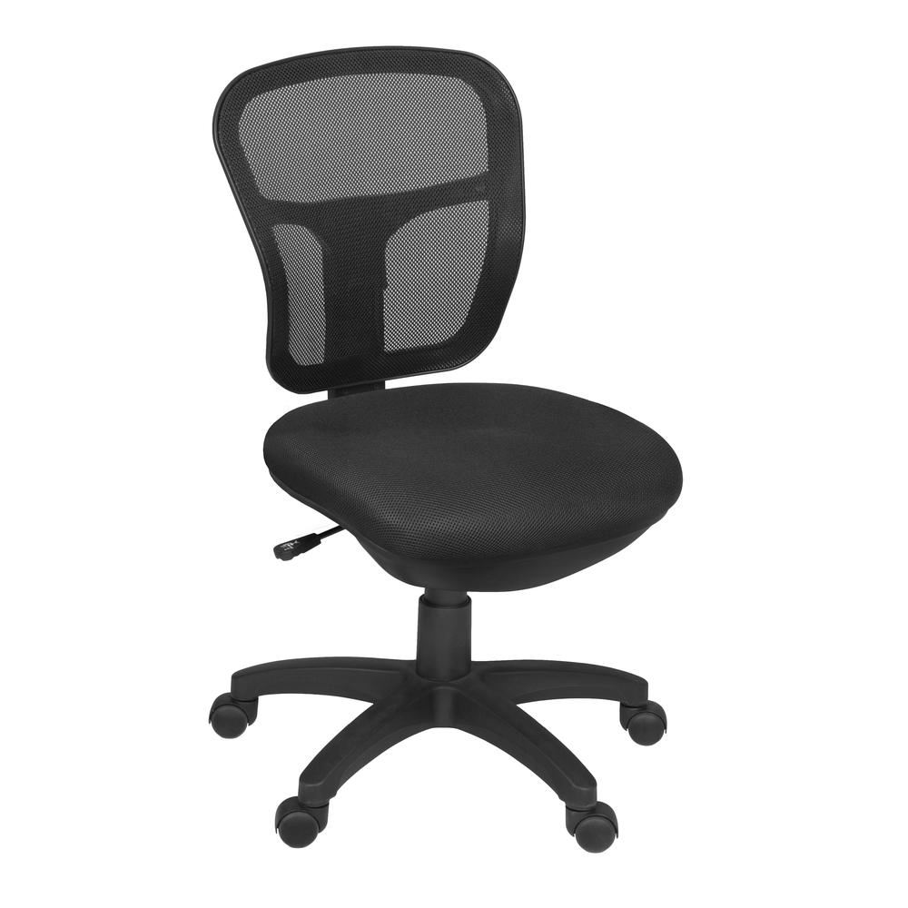 Harrison Armless Swivel Chair- Black. Picture 1