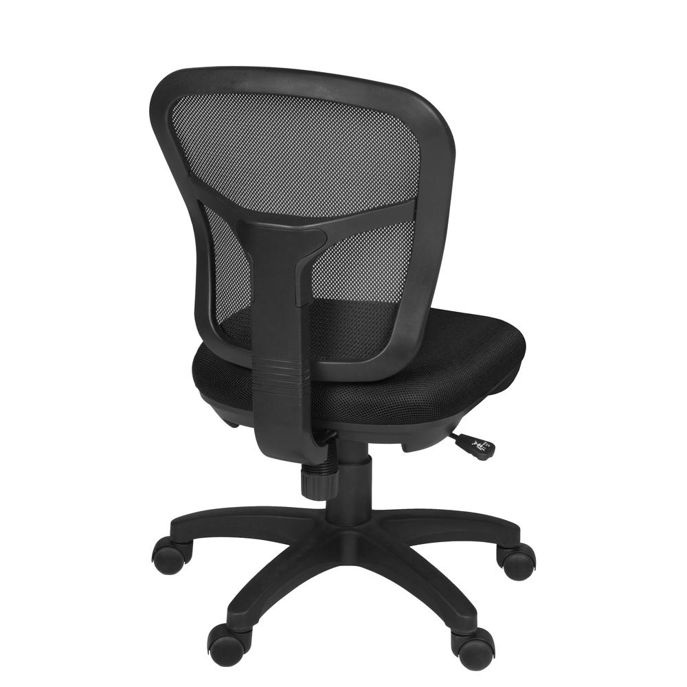 Harrison Armless Swivel Chair- Black. Picture 5
