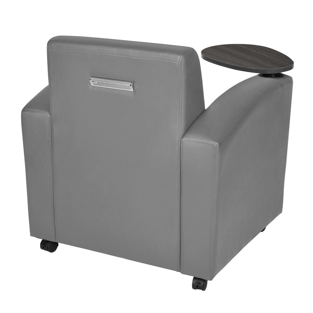 Nova Tablet Arm Chair- Grey/Ash Grey. Picture 2