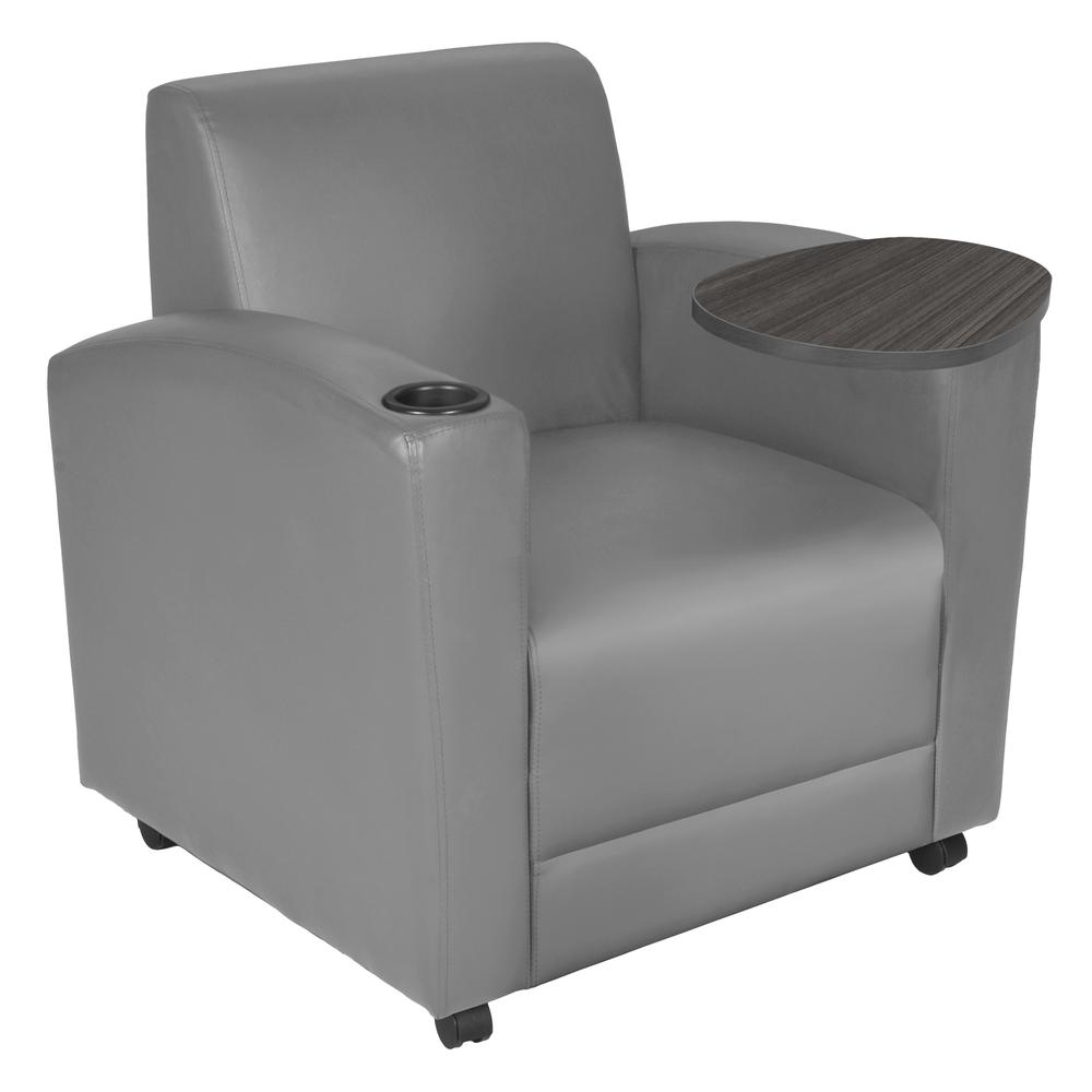 Nova Tablet Arm Chair- Grey/Ash Grey. Picture 4