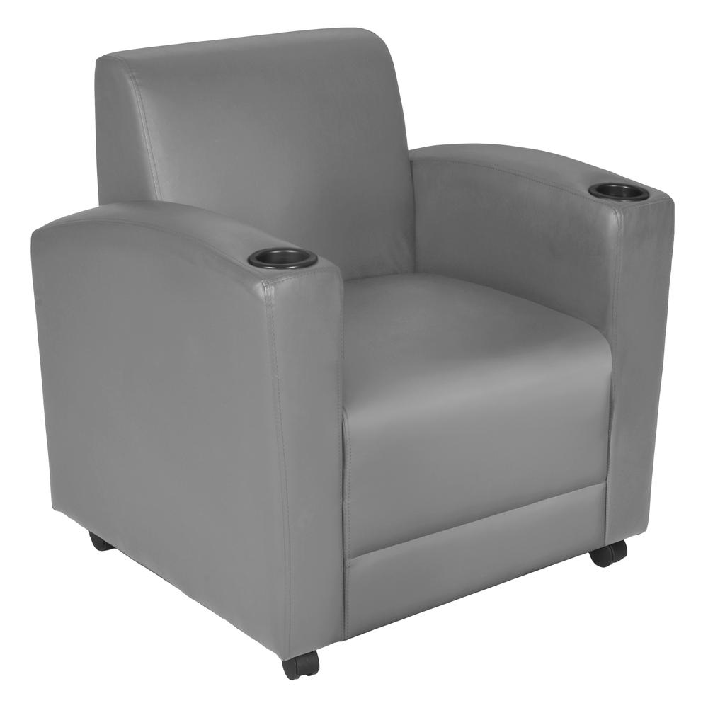 Nova Tablet Arm Chair- Grey/Ash Grey. Picture 5