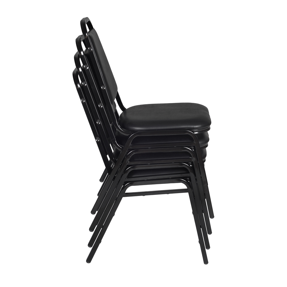 Restaurant Stack Chair (4 pack)- Black. Picture 4