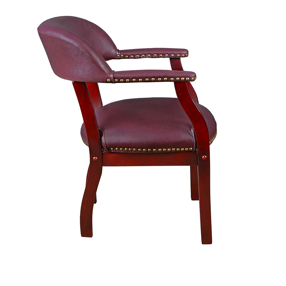 Ivy League Captain Chair- Burgundy. Picture 3