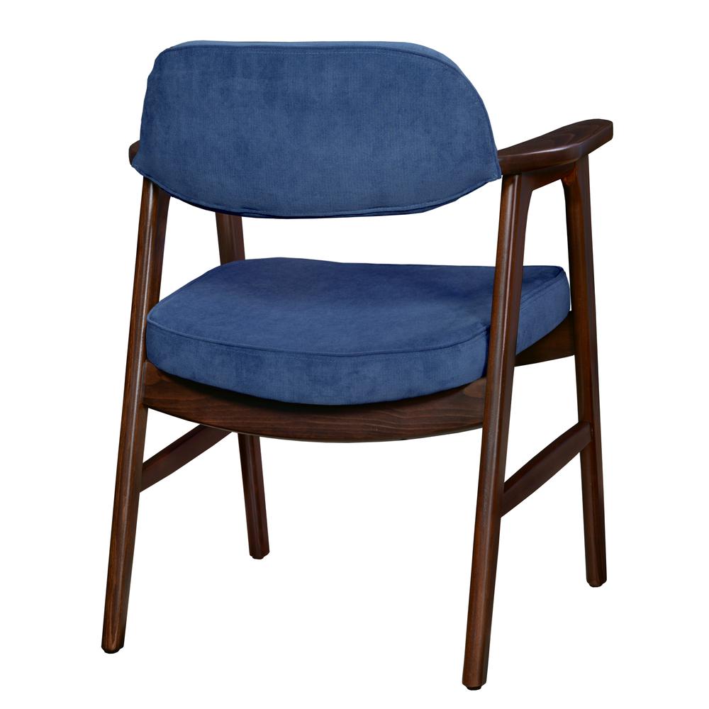 476 Side Chair - Mocha Walnut/ Navy Blue. Picture 5