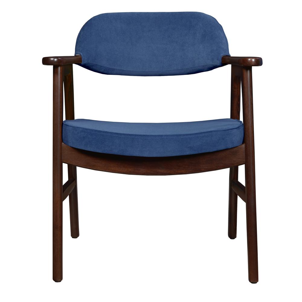 476 Side Chair - Mocha Walnut/ Navy Blue. Picture 6