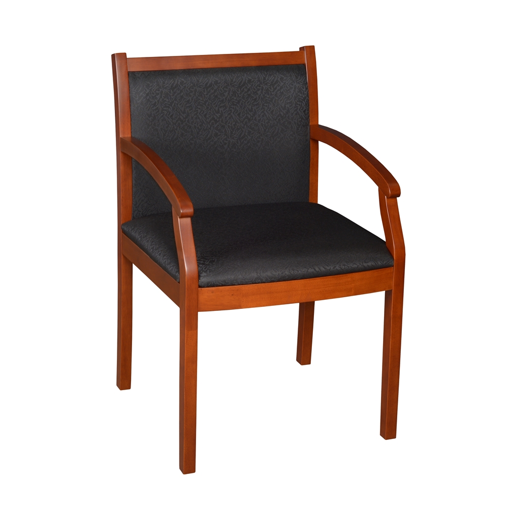 Regent Side Chair- Cherry/ Black. Picture 1