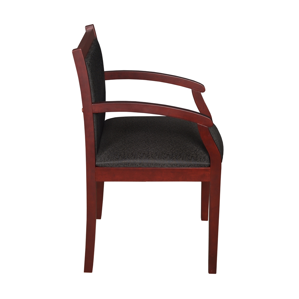 Regent Side Chair- Mahogany/ Black. Picture 3