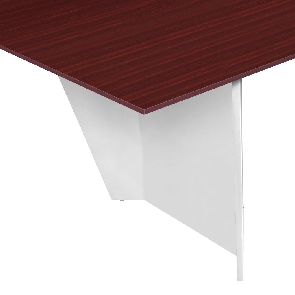 Array 96" Conference Table with Power Data Grommet- Mahogany/ White. Picture 5