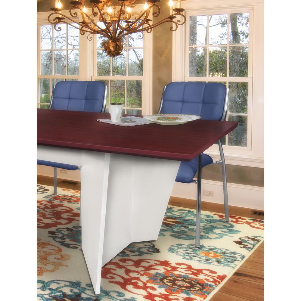 Array 96" Conference Table with Power Data Grommet- Mahogany/ White. Picture 7