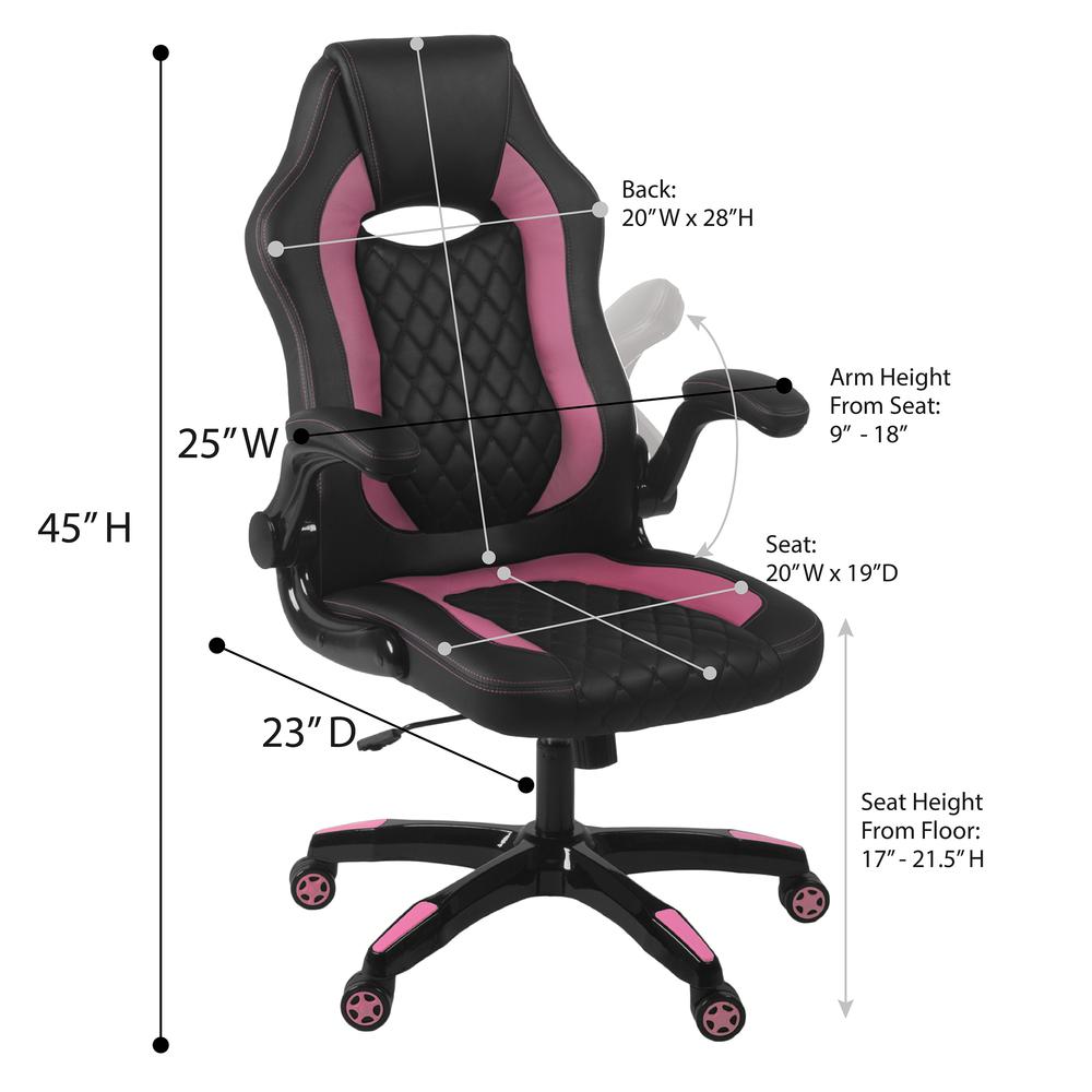 AON Archeus Ergonomic Gaming Chair - Black & Pink. Picture 4