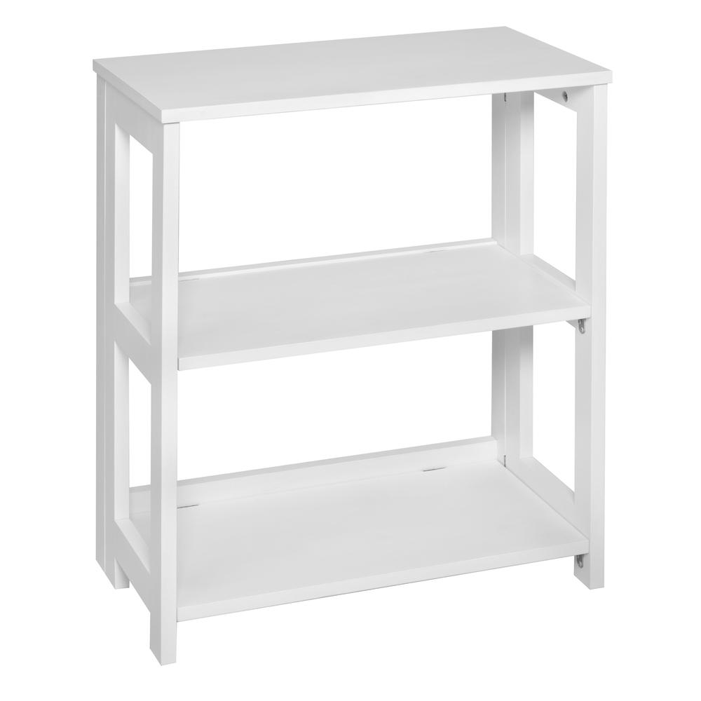 Flip Flop 28" High Folding Bookcase- White. Picture 1