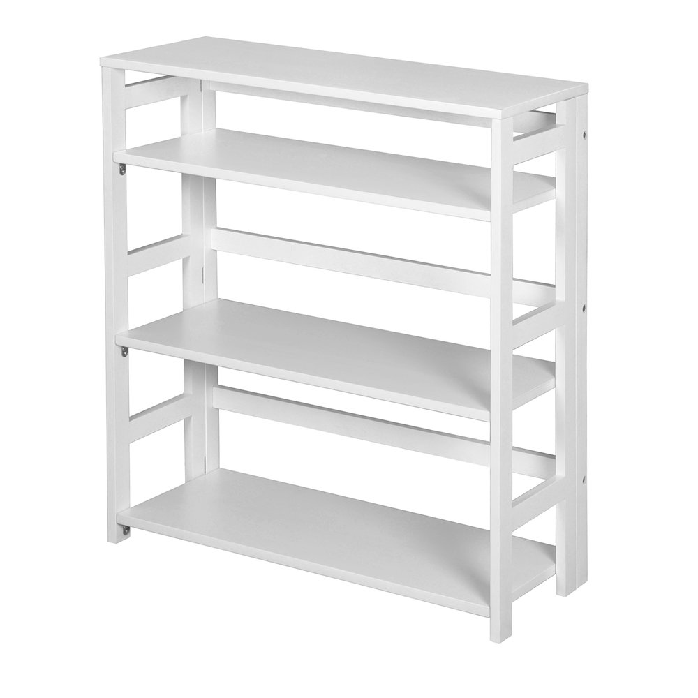 Flip Flop 34" High Folding Bookcase- White. Picture 1