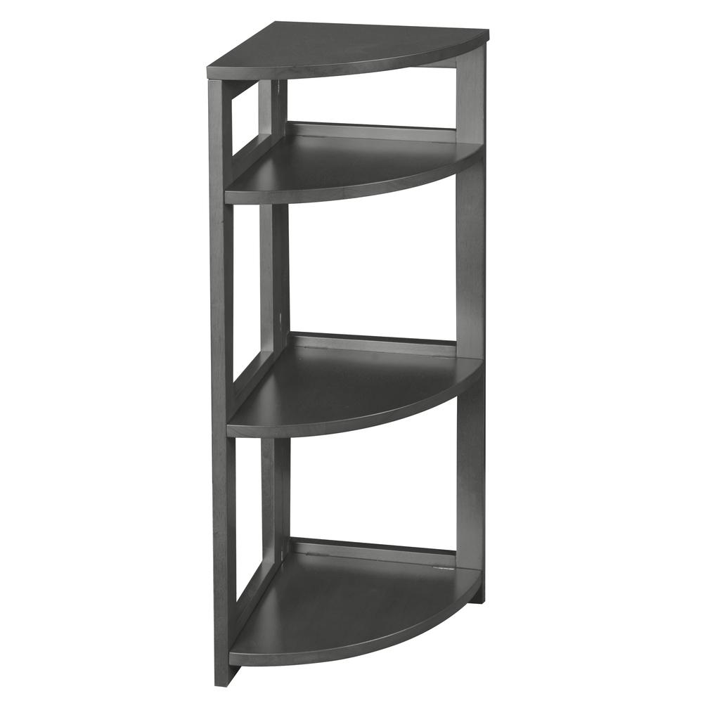 Regency Flip Flop 34 in. High Corner Folding Bookcase- Grey. Picture 1