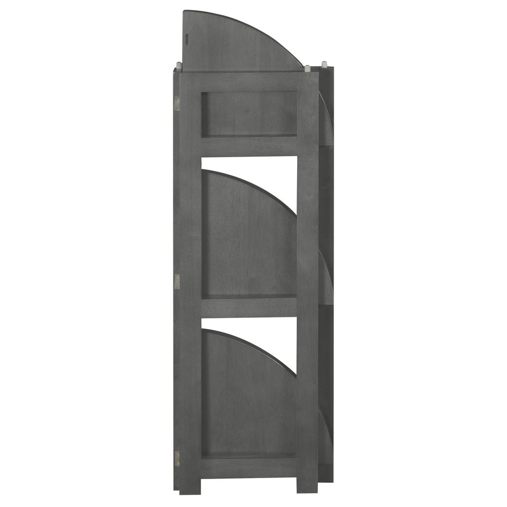 Regency Flip Flop 34 in. High Corner Folding Bookcase- Grey. Picture 6