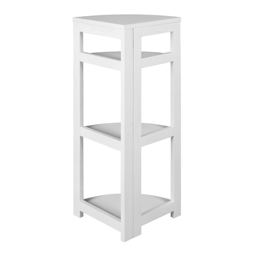 Flip Flop 34" High Corner Folding Bookcase- White. Picture 3