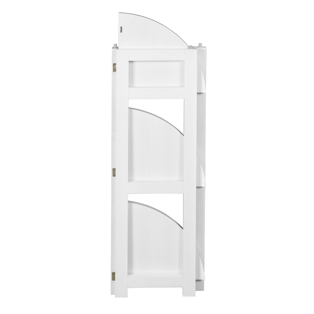 Flip Flop 34" High Corner Folding Bookcase- White. Picture 5
