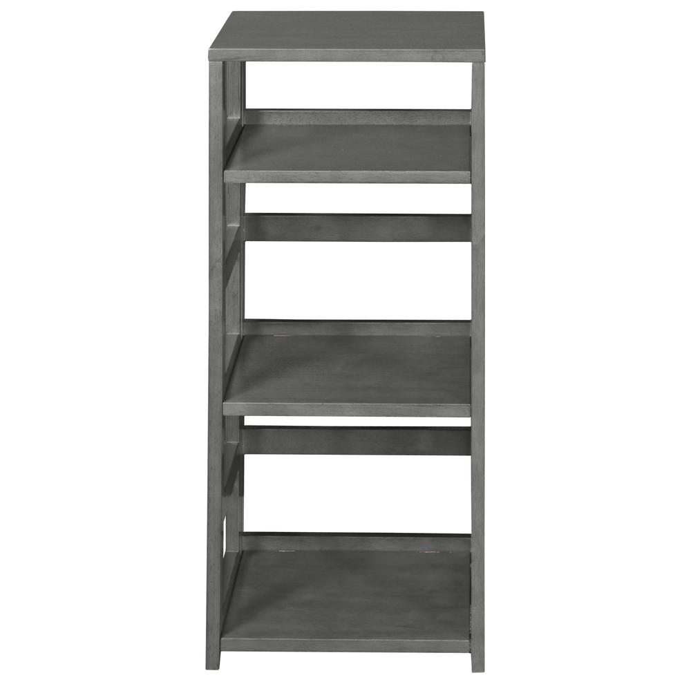 Regency Flip Flop 34 in. High Square Folding Bookcase- Grey. Picture 3