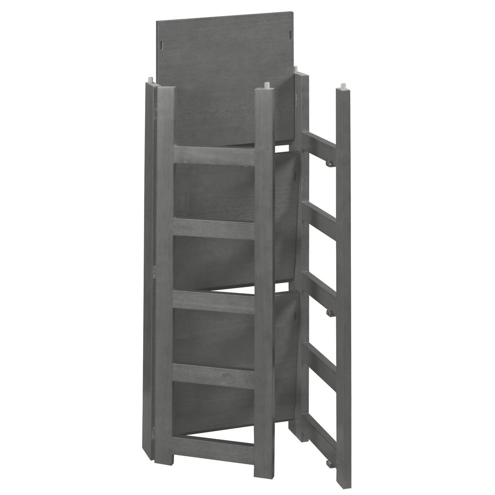 Regency Flip Flop 34 in. High Square Folding Bookcase- Grey. Picture 4