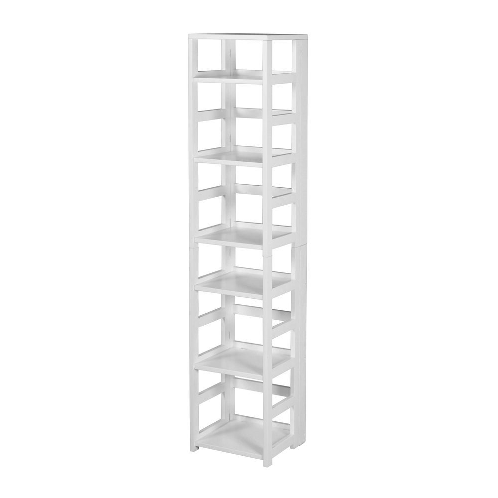 Flip Flop 67" High Square Folding Bookcase- White. The main picture.