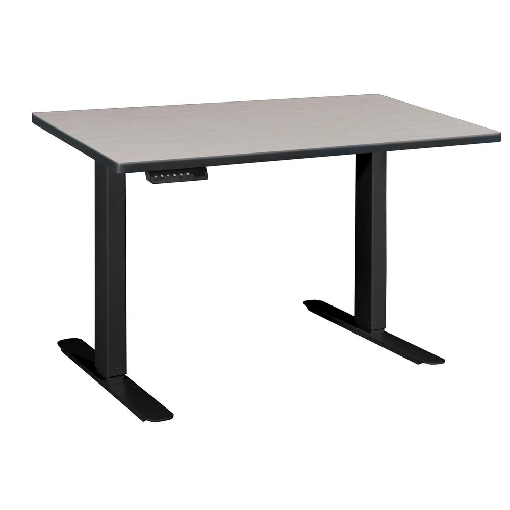 Esteem 42" Height Adjustable Power Desk- Maple/Black. The main picture.