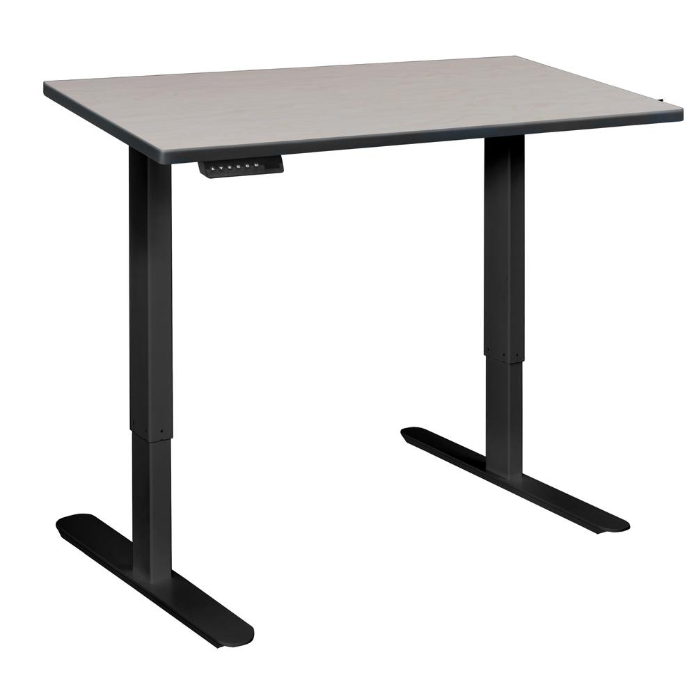 Esteem 42" Height Adjustable Power Desk- Maple/Black. Picture 4