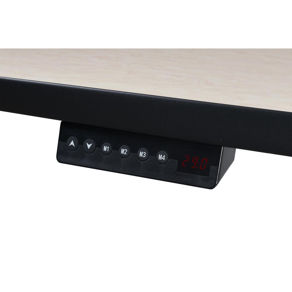 Esteem 42" Height Adjustable Power Desk- Maple/Black. Picture 5