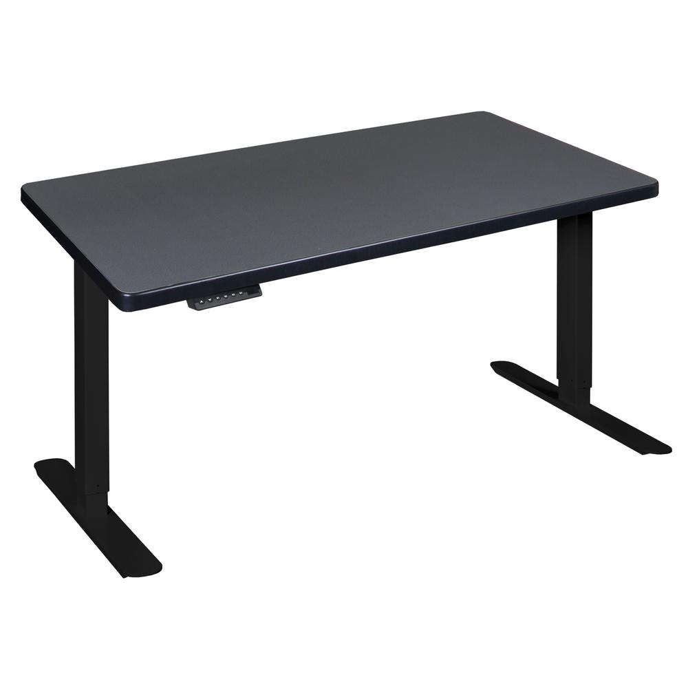 Esteem 48" Height Adjustable Power Desk- Grey. Picture 1