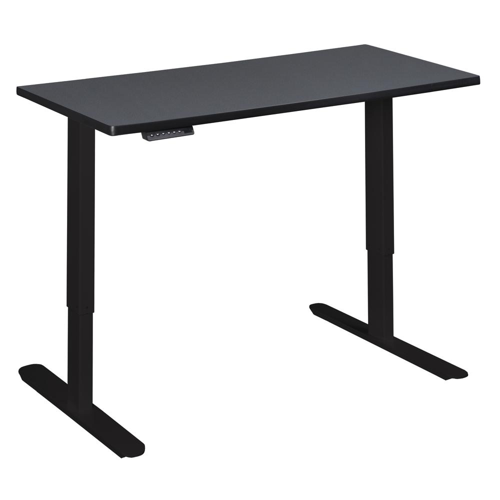 Esteem 48" Height Adjustable Power Desk- Grey. Picture 4
