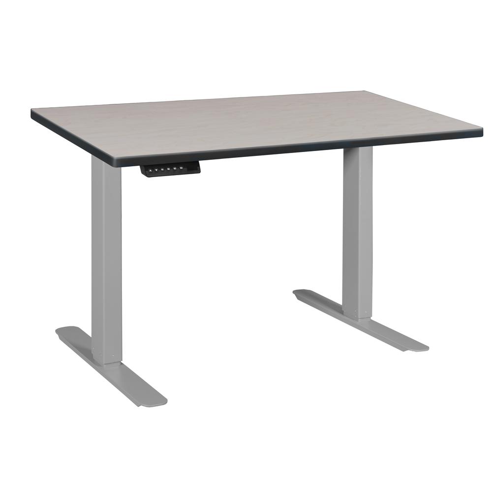 Esteem 48" Height Adjustable Power Desk- Maple/Grey. The main picture.