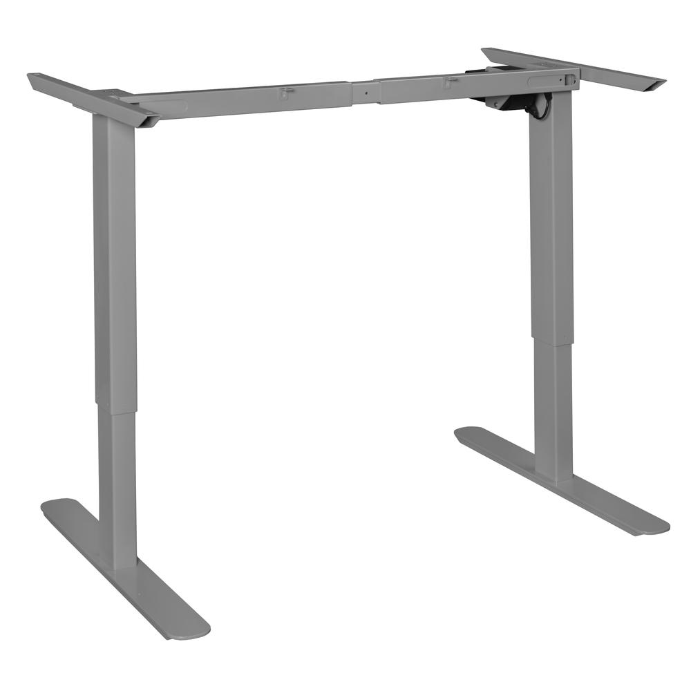Esteem Height Adjustable Power Base Left for 48-72" Table Tops- Grey. Picture 2