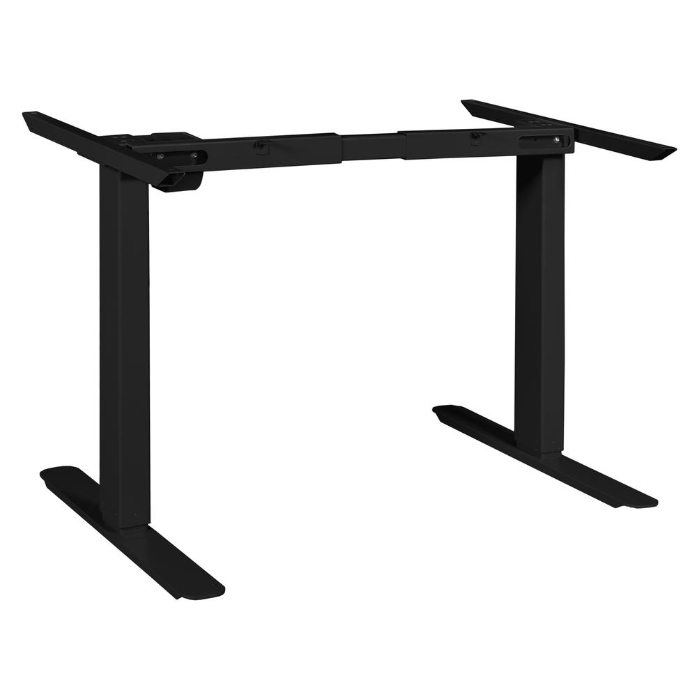 Esteem Height Adjustable Power Base Left for 48-72" Table Tops- Black. Picture 1
