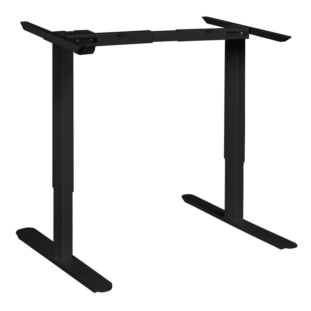 Esteem Height Adjustable Power Base Left for 48-72" Table Tops- Black. Picture 2