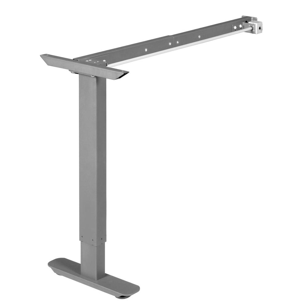 Esteem Height Adjustable Right Return Mobile Power Base for 30-60" Table Tops - Grey. Picture 1