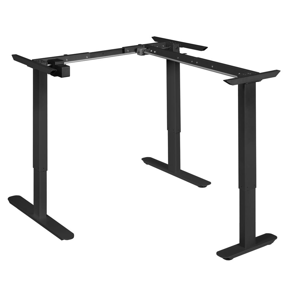Esteem Height Adjustable Right Return Power Base for 30-60" Table Tops - Black. Picture 2