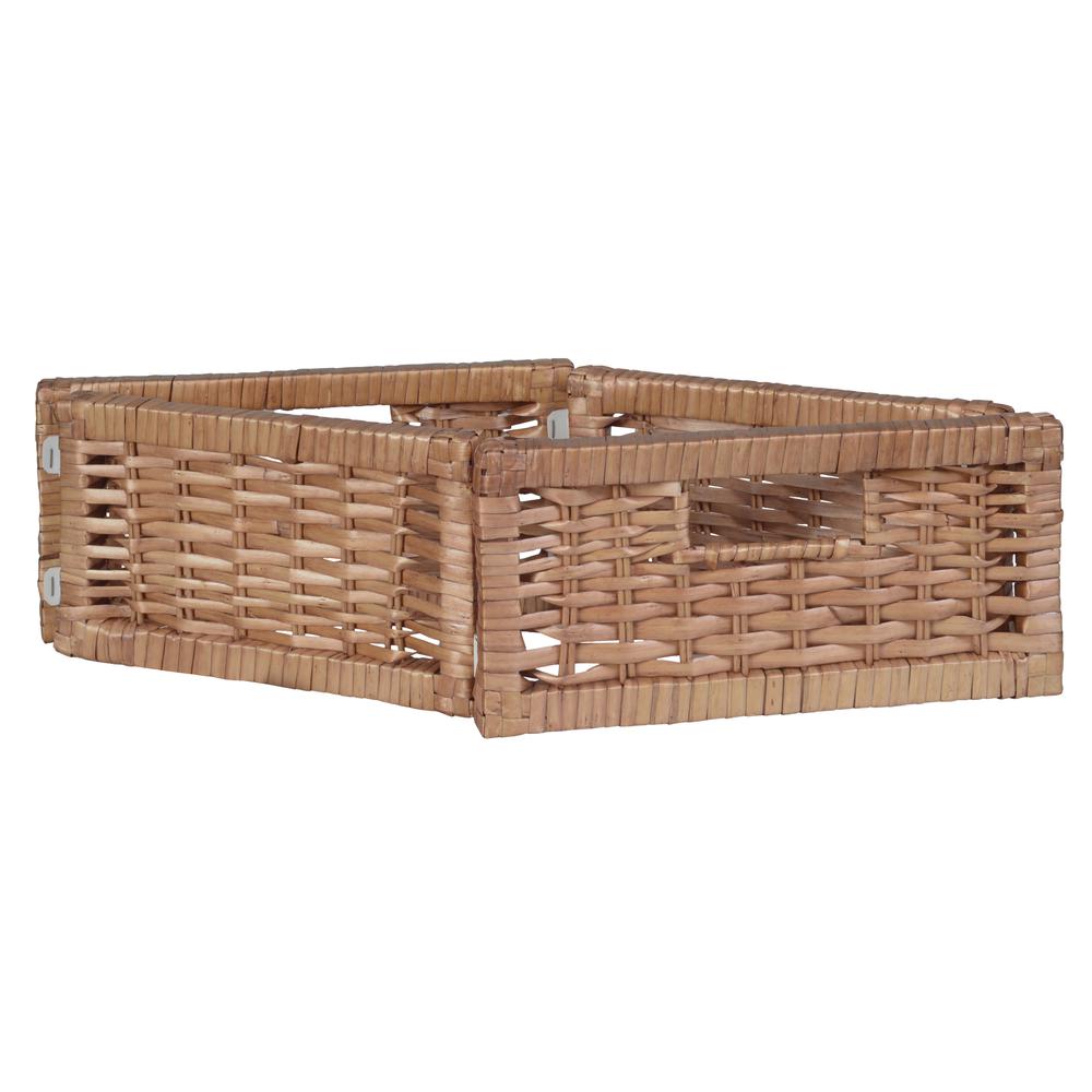Niche Cubo Set of 12 Half-Size Foldable Wicker Storage Basket- Natural. Picture 6
