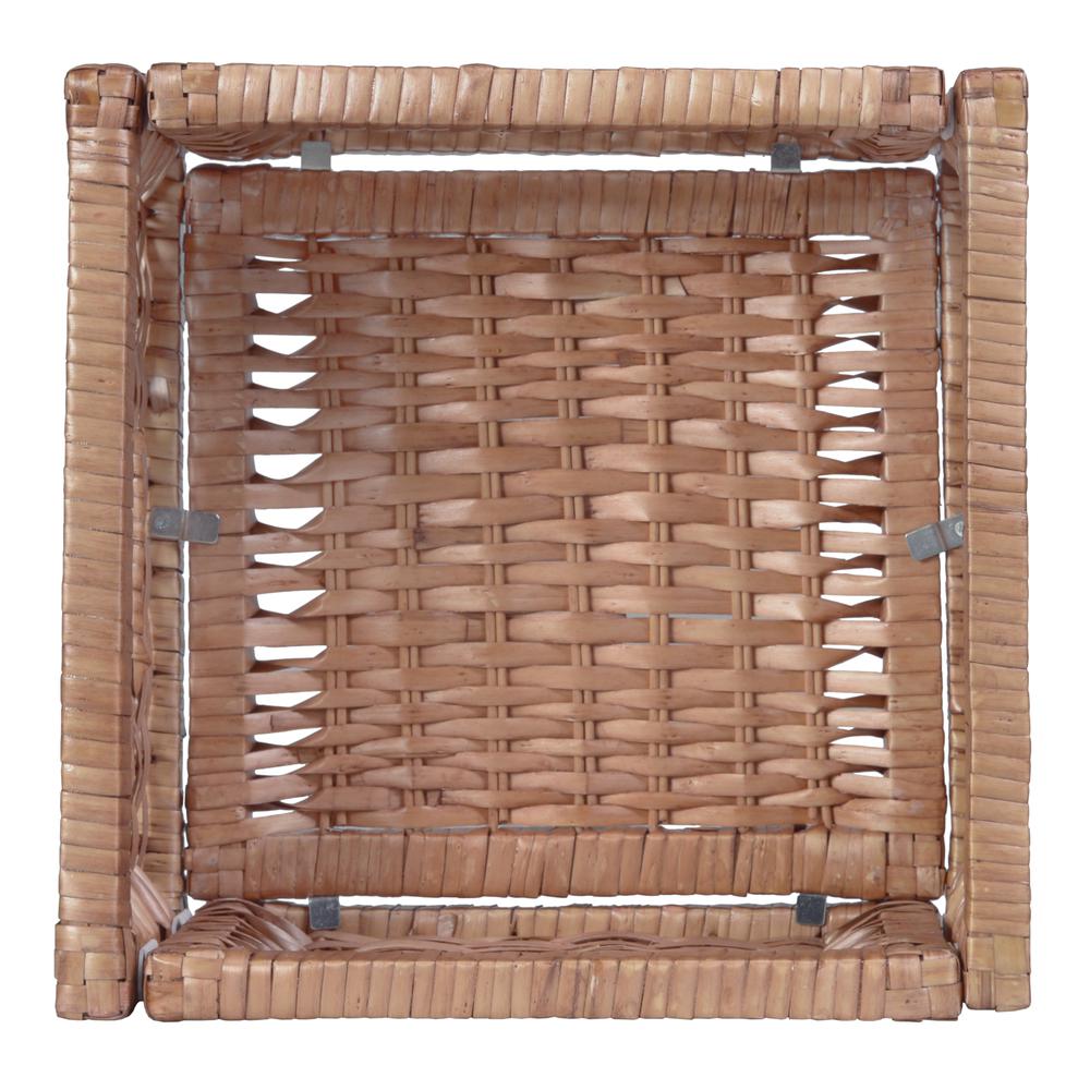 Niche Cubo Set of 12 Half-Size Foldable Wicker Storage Basket- Natural. Picture 7