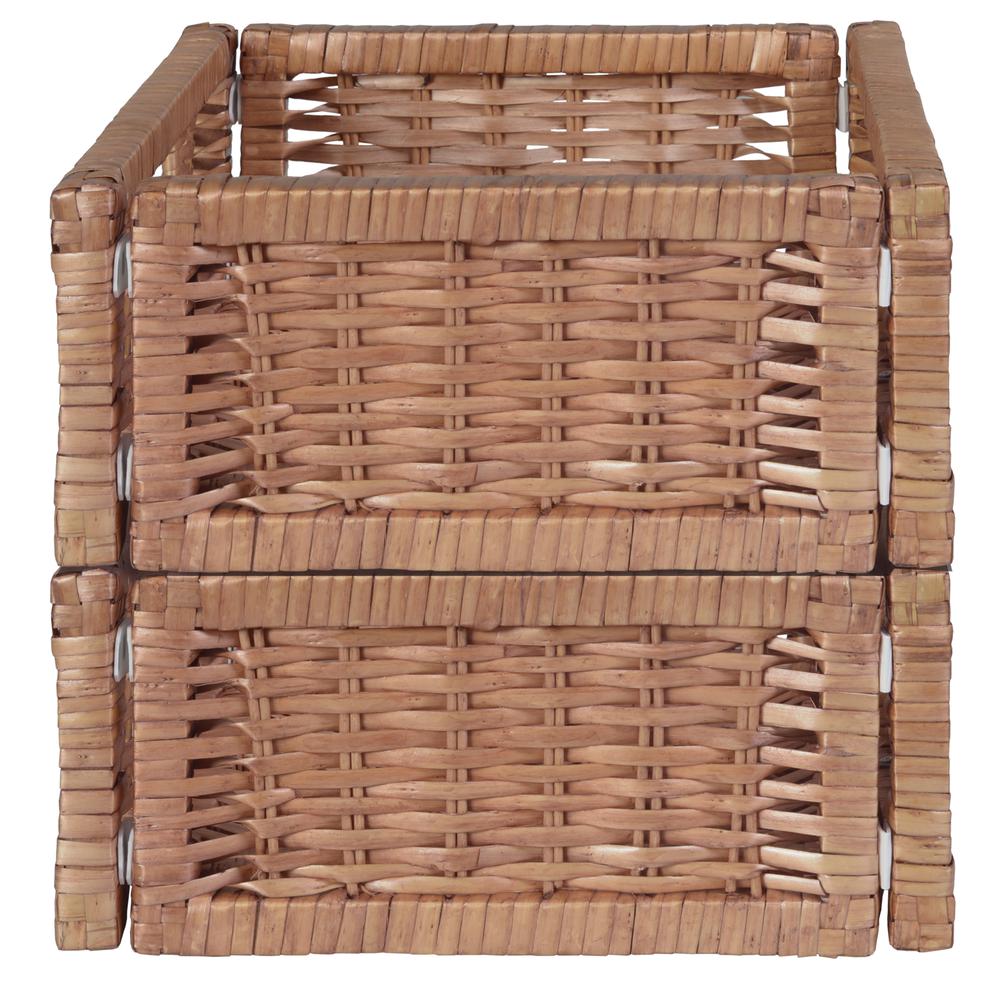 Niche Cubo Set of 2 Half-Size Foldable Wicker Storage Basket- Natural. Picture 5