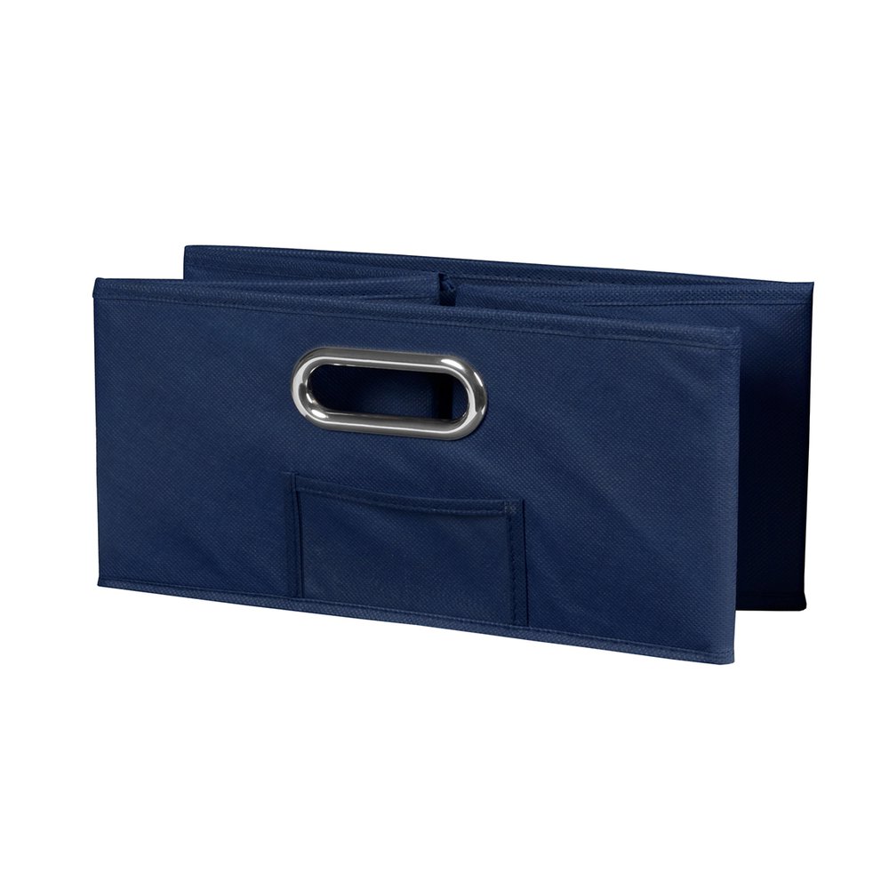 Niche Cubo Set of 12 Half-Size Foldable Fabric Storage Bins- Blue. Picture 2