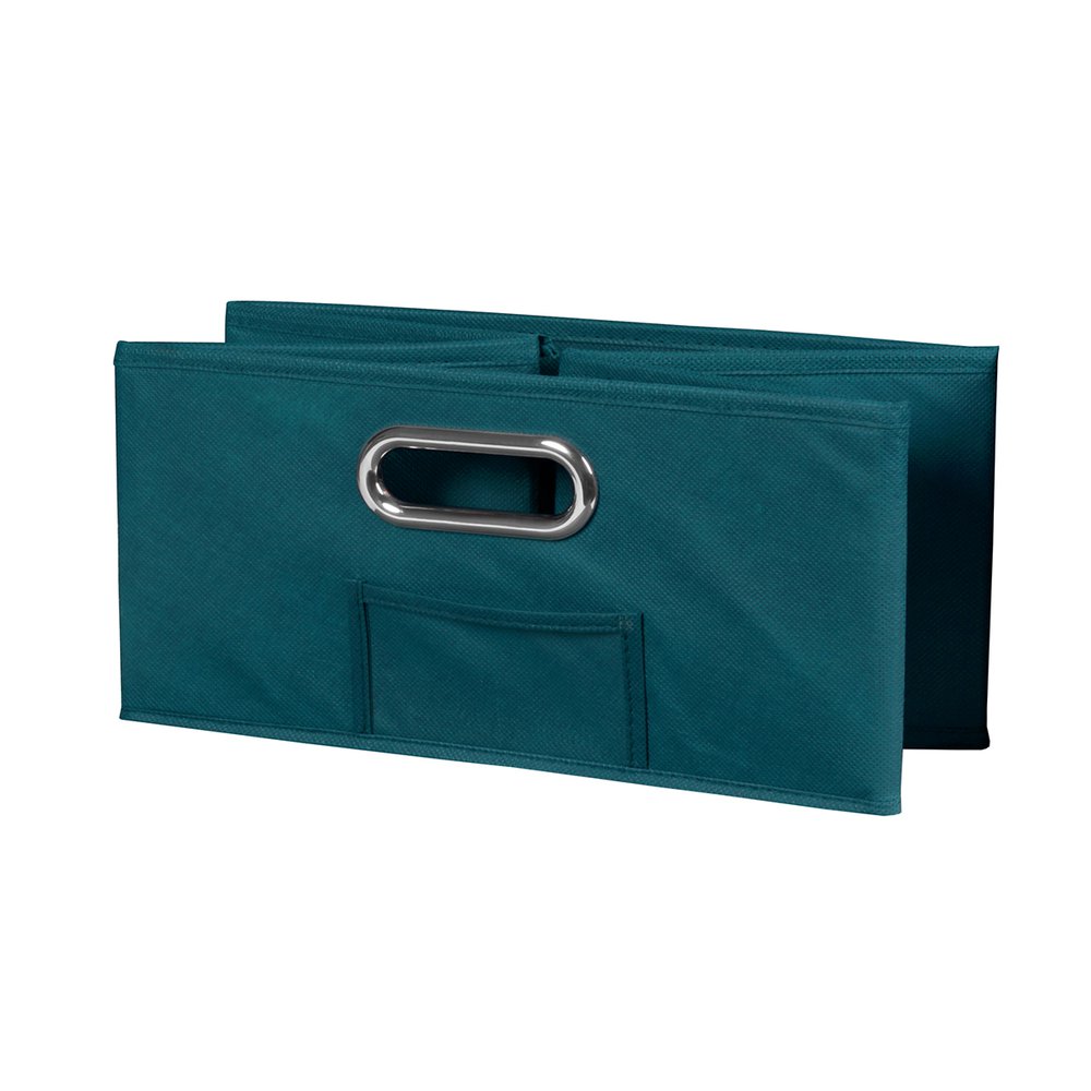 Niche Cubo Set of 12 Half-Size Foldable Fabric Storage Bins- Teal. Picture 2