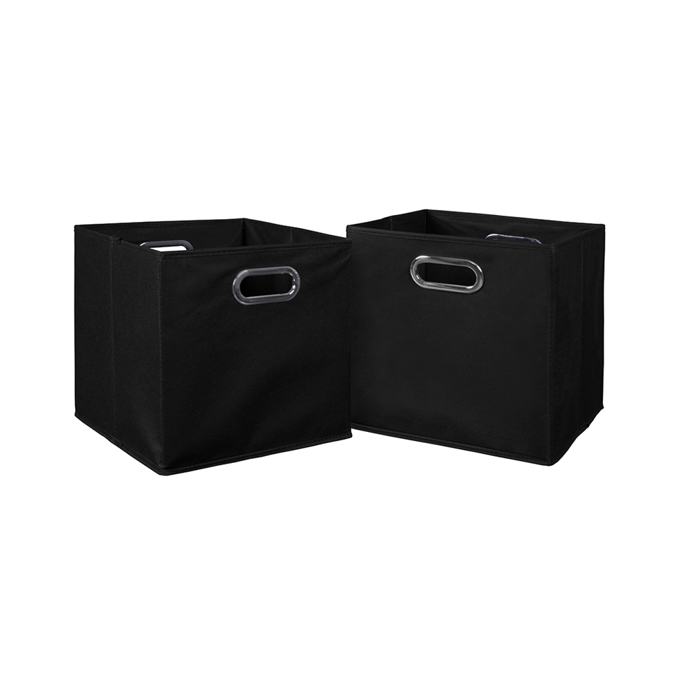 NICHE Cubo Foldable Fabric Storage Bins, Black, Set of 12