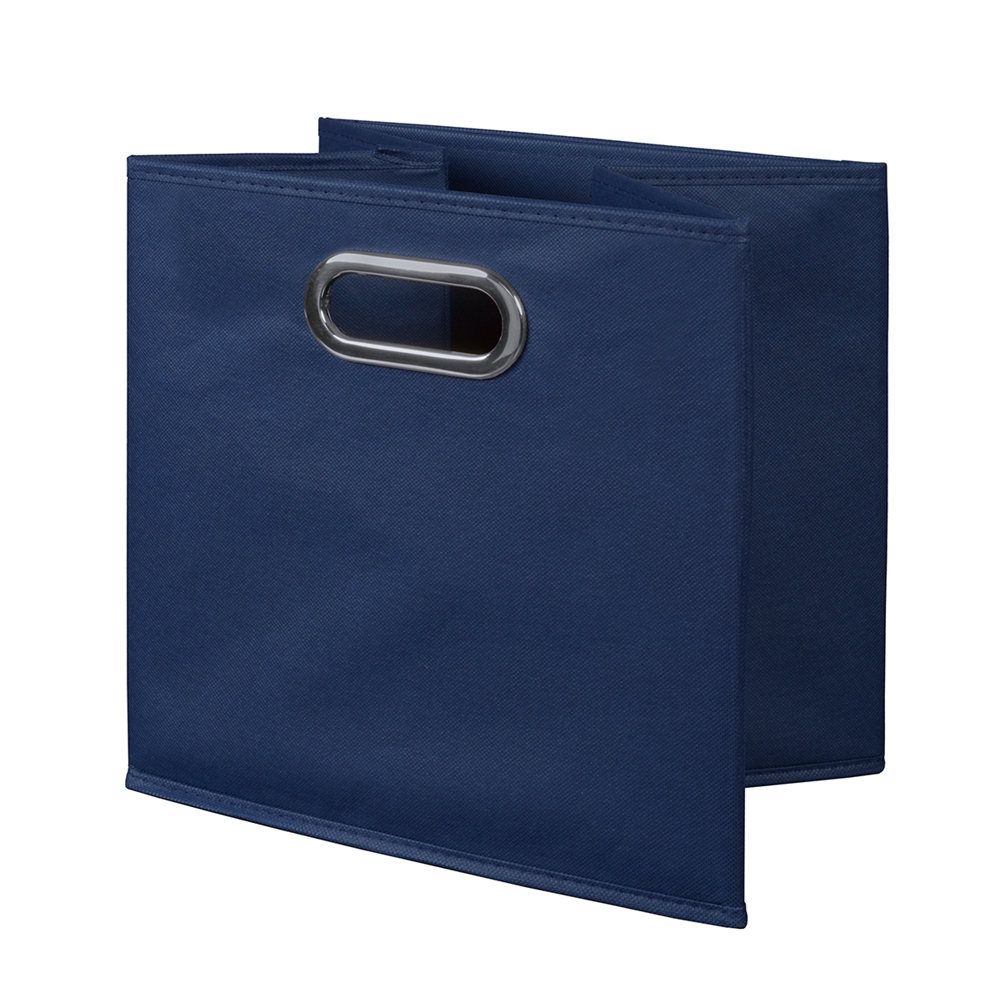 Cubo Set of 6 Foldable Fabric Storage Bins- Blue. Picture 4