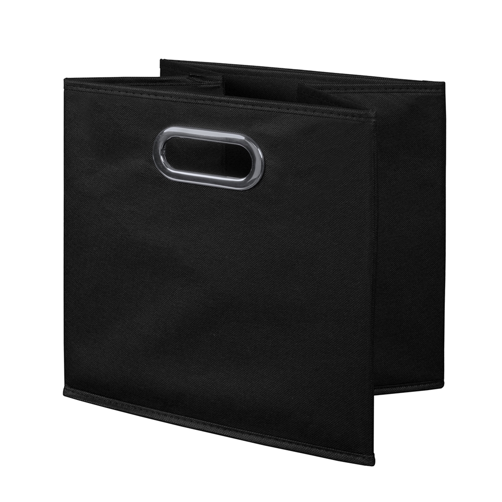 Cubo Storage Set - 4 Cubes and 2 Canvas Bins- Warm Cherry/Black. Picture 3