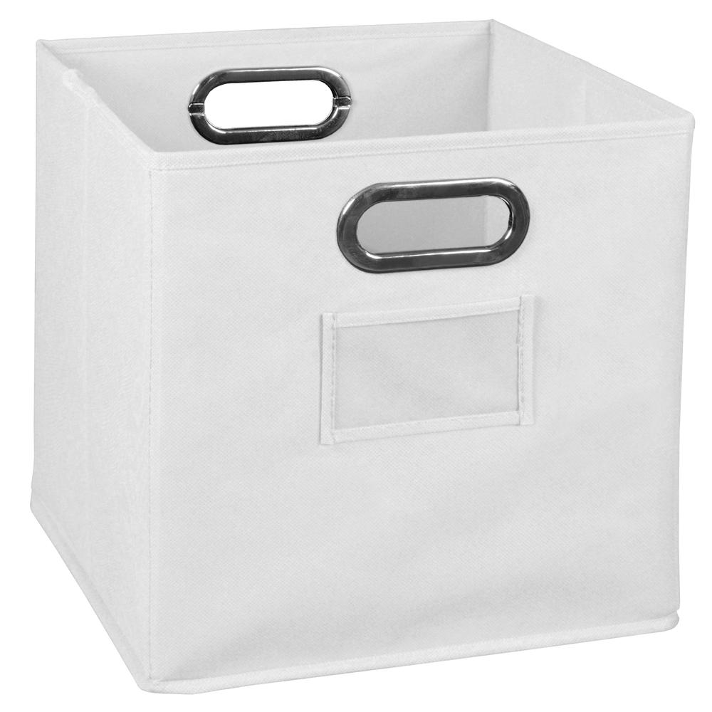 Niche Cubo Foldable Fabric Storage Bin- White. Picture 1