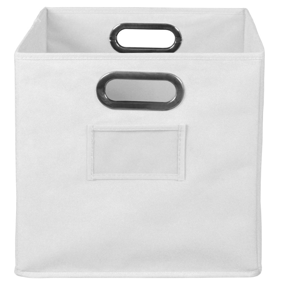 Niche Cubo Foldable Fabric Storage Bin- White. Picture 3
