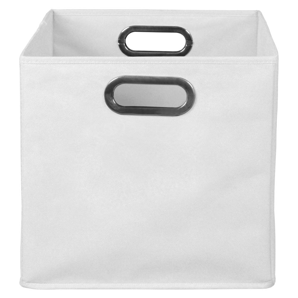 Niche Cubo Foldable Fabric Storage Bin- White. Picture 4