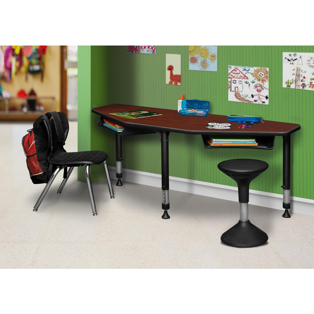 I-Promise 60" 2 Student Desk with Book Storage- Cherry. Picture 4