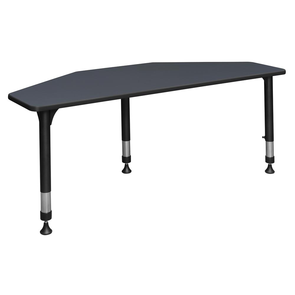 I-Promise 60" 2 Student Desk- Grey. Picture 2