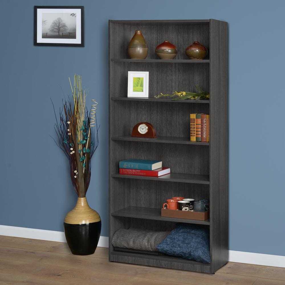 Legacy 71" High Bookcase- Ash Grey. Picture 2
